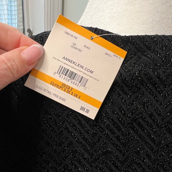 #10 ANNE KLEIN • SPARKLE TEXTURE BLOUSE • NWT - Picture 5 of 5